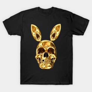 Golden Magic SKULL Rabbit | Missing Tooth Acid Bunny Skull Psychedelic POPART & Design by Tyler Tilley (tiger picasso) T-Shirt